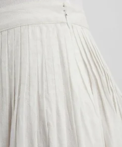 Mondo Corsini Skirts^Suki White Dot Cotton Skirt