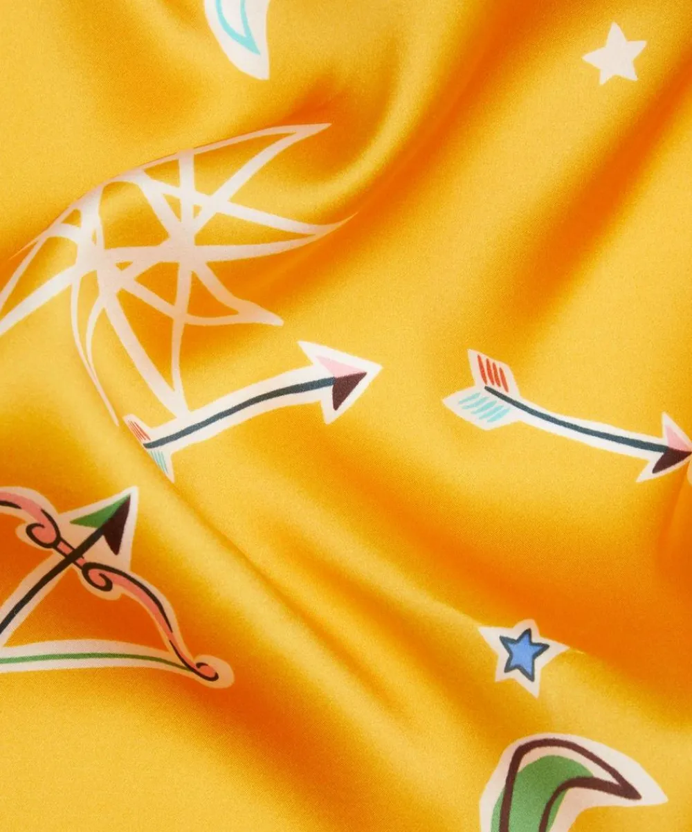 Liberty Fabrics Silk Satin^Surrealist Sky Silk Satin