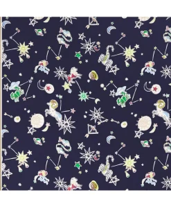 Liberty Fabrics Silk Satin^Surrealist Sky Silk Satin