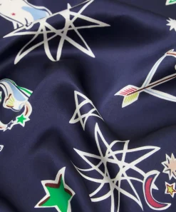 Liberty Fabrics Silk Satin^Surrealist Sky Silk Satin