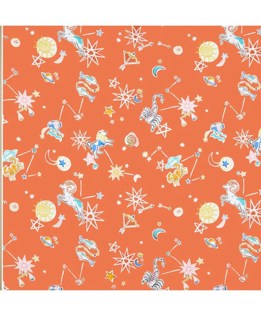 Liberty Fabrics Silk Satin^Surrealist Sky Silk Satin
