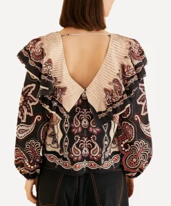 FARM Rio Tops^Sweet Mermaids Black and White Blouse