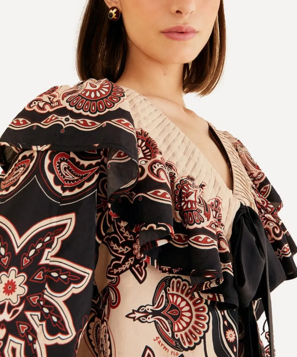 FARM Rio Tops^Sweet Mermaids Black and White Blouse