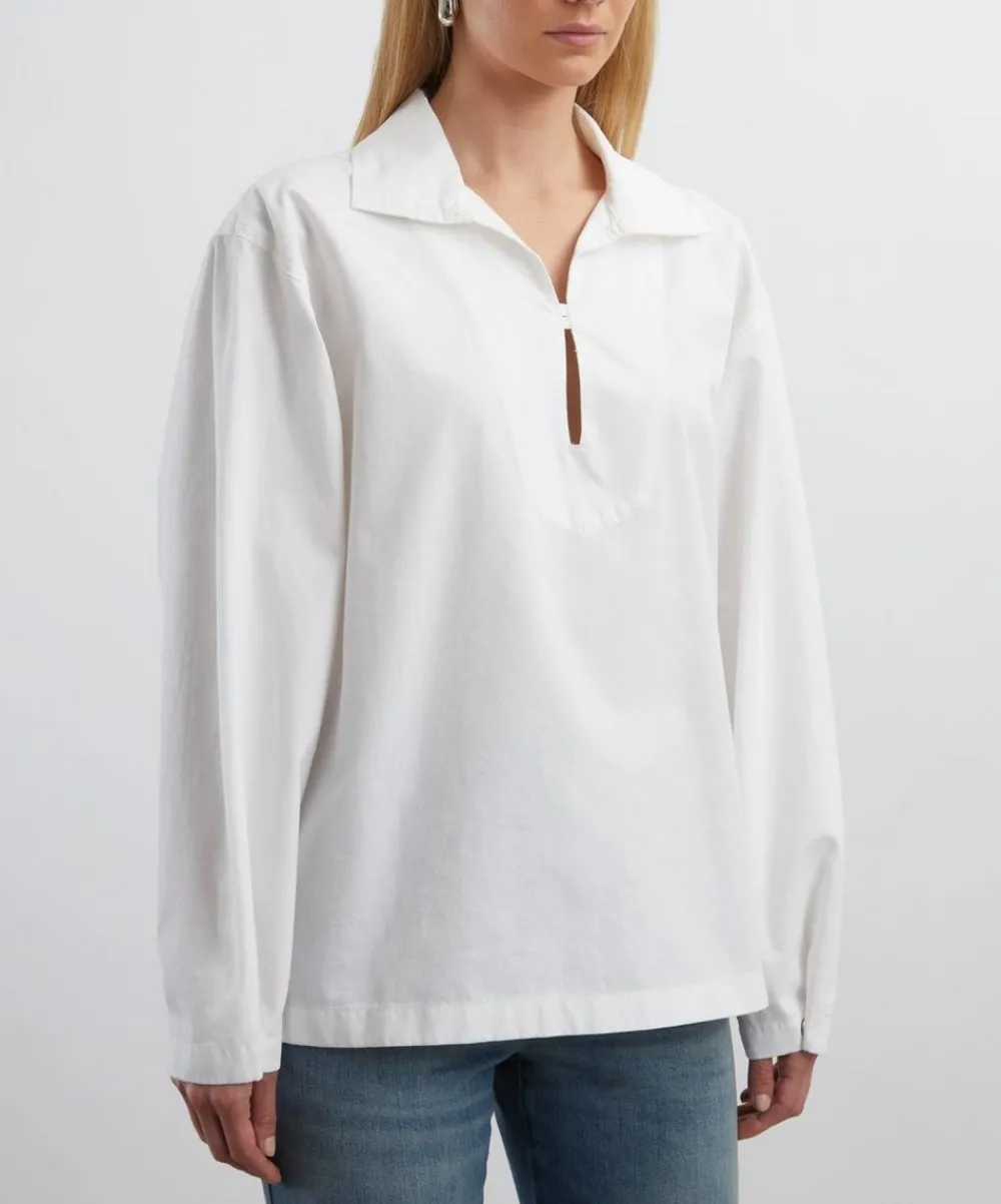 Victoria Beckham Tops^Tab Detail Denim Top