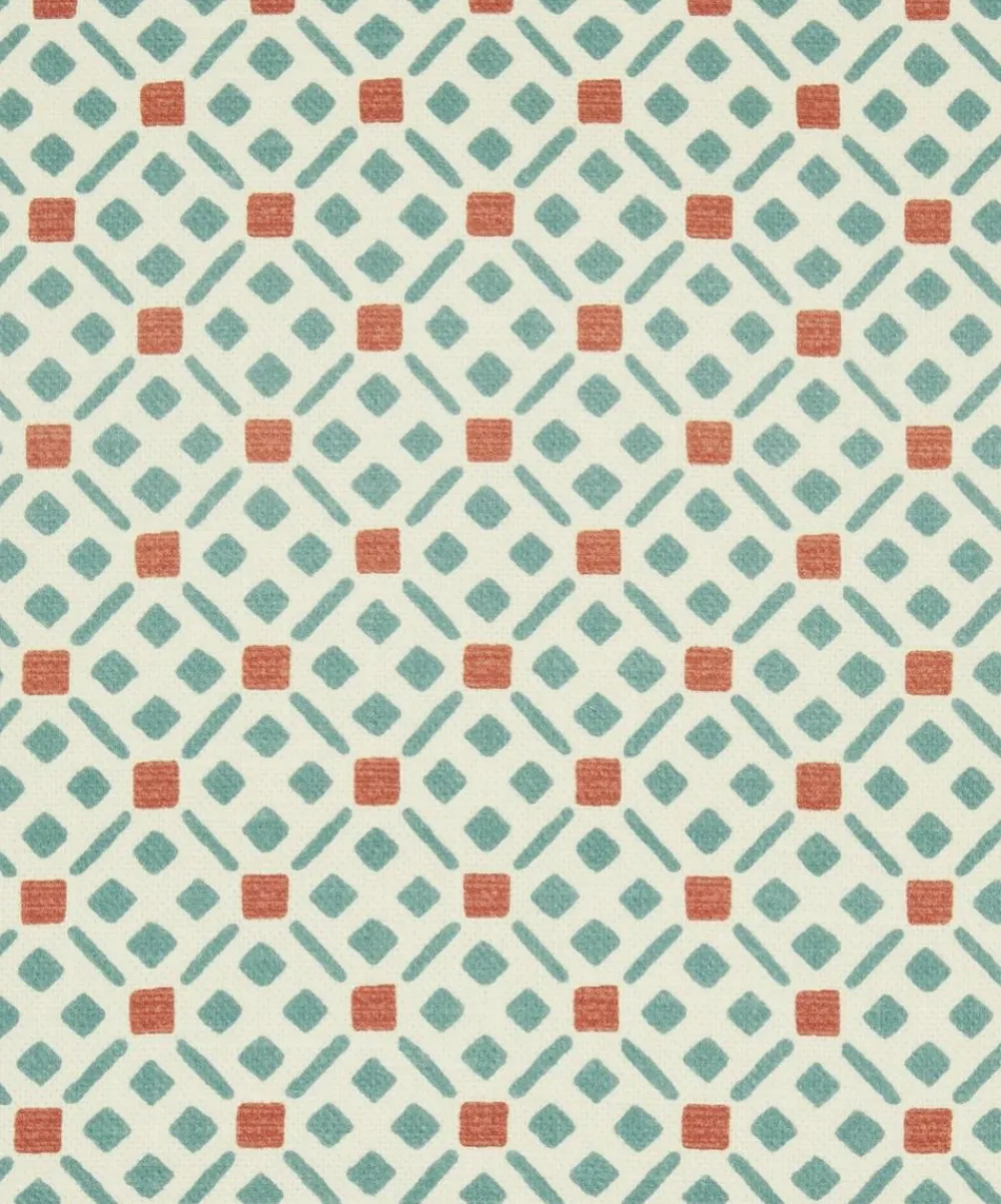 Liberty Interiors Furnishing Fabrics^Tapestry Trellis Cotton in Robins Egg