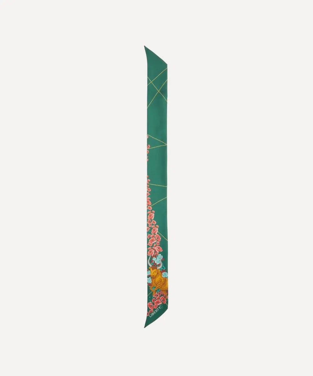 Liberty Scarves^Taurus 5X88 Ribbonette Silk Scarf