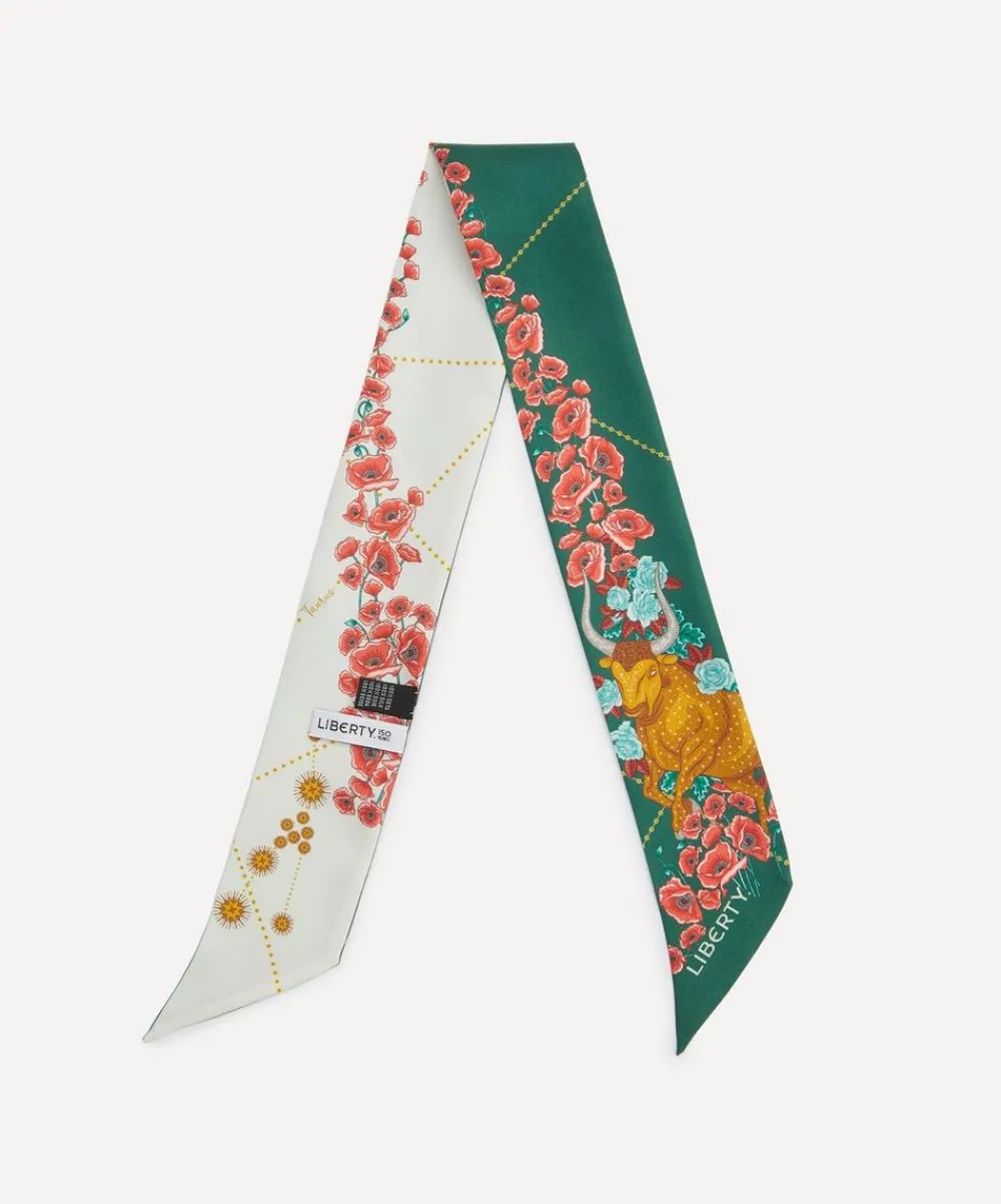Liberty Scarves^Taurus 5X88 Ribbonette Silk Scarf