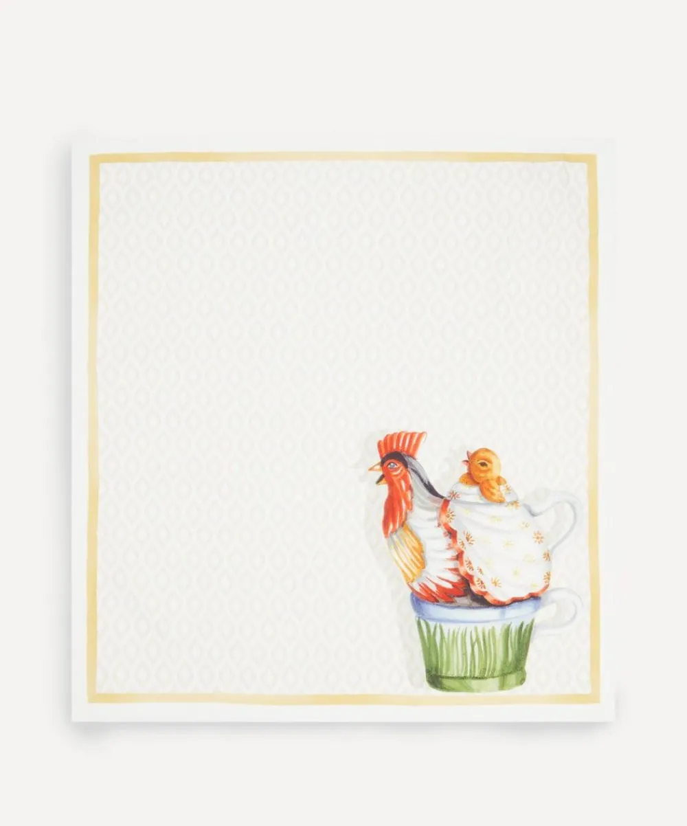 Tessitura Toscana Telerie Tableware^Tea Time Cotton Napkins Set of 4