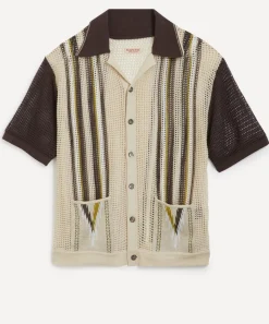 Kapital Knitwear & Sweats^Tennessee Mesh Knit Cuban Polo Shirt