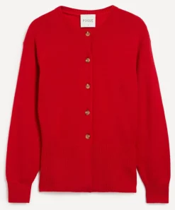 Posse Knitwear^Teresa Strawberry Wool-Cashmere Cardigan