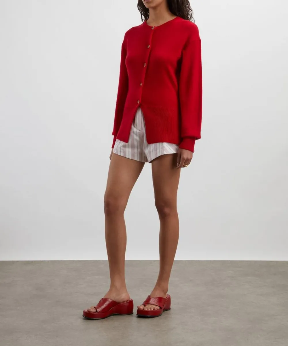 Posse Knitwear^Teresa Strawberry Wool-Cashmere Cardigan