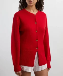 Posse Knitwear^Teresa Strawberry Wool-Cashmere Cardigan