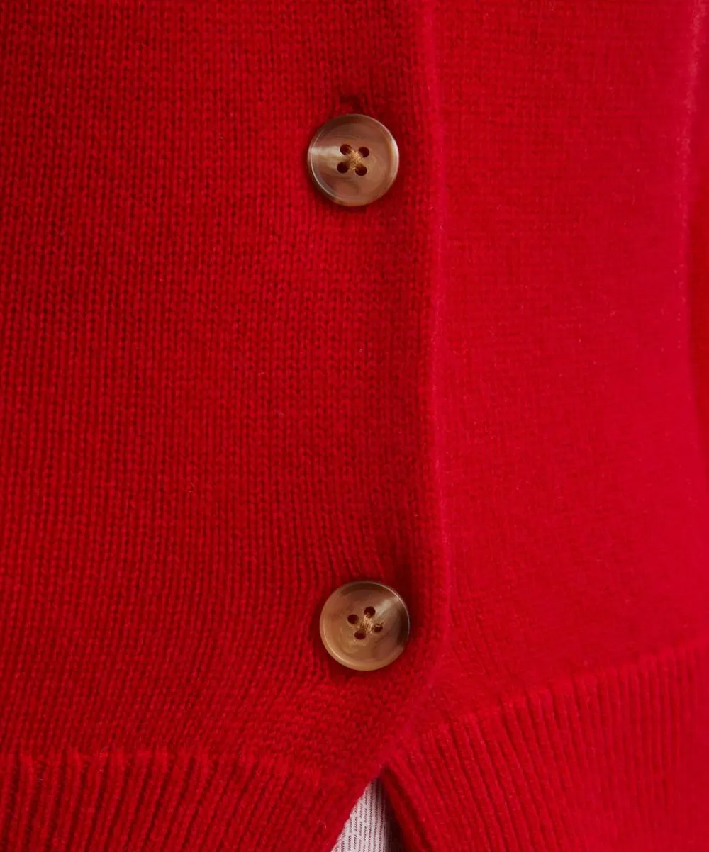 Posse Knitwear^Teresa Strawberry Wool-Cashmere Cardigan