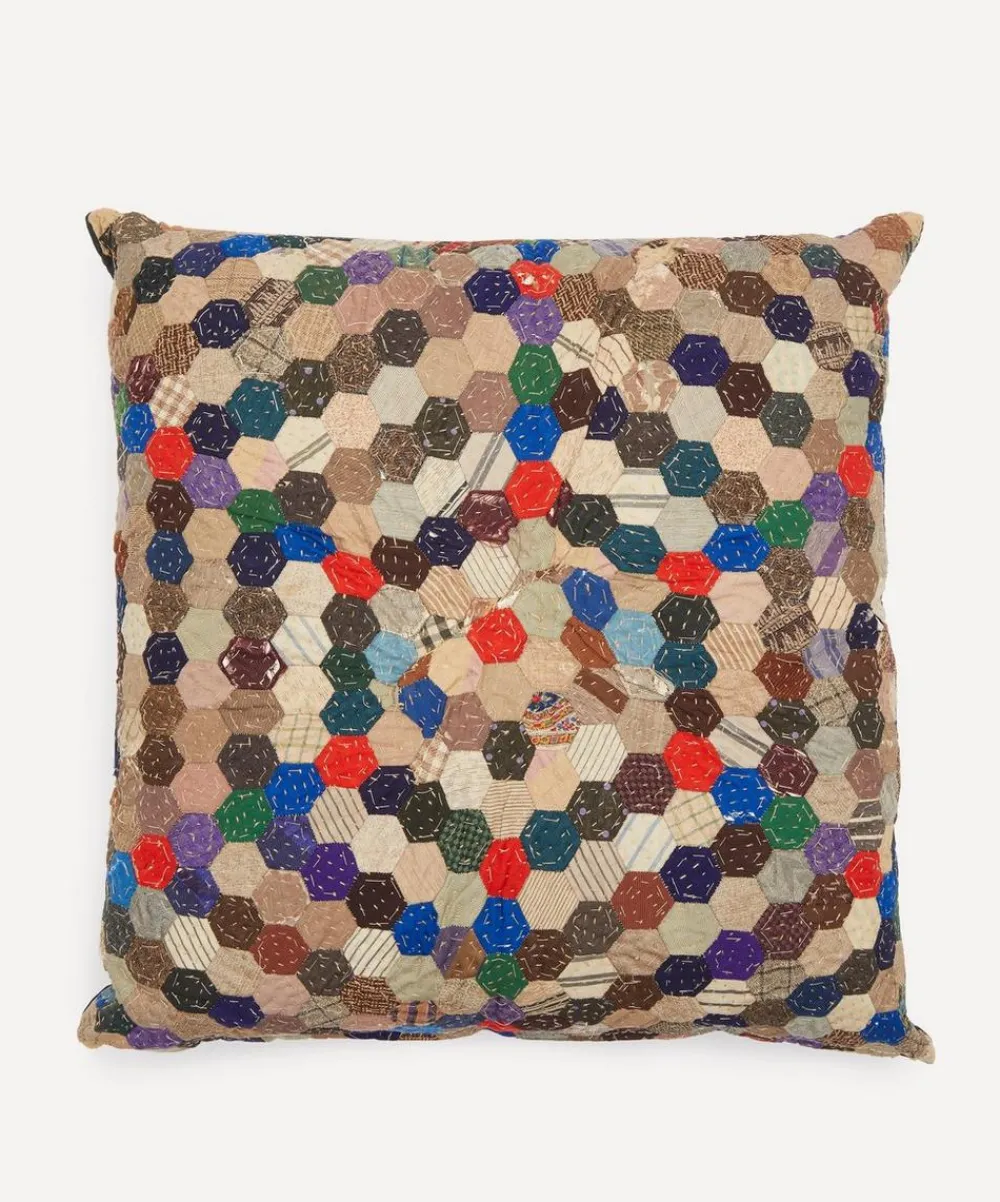By Walid Cushions^19th-Century Aubusson Tapestry Silk Cushion 1175