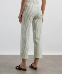Frame Jeans^The Anchor High-Rise Wide Jeans in Seamist Stripe