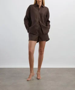 With Nothing Underneath Trousers & Shorts^The Boxer Chocolate Hemp Shorts