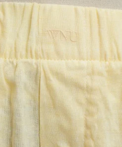 With Nothing Underneath Trousers & Shorts^The Boxer Linen Lemon Yellow Shorts