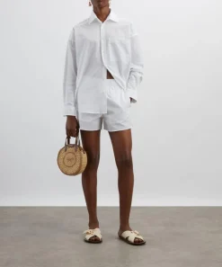 With Nothing Underneath Trousers & Shorts^The Boxer White Seersucker Shorts