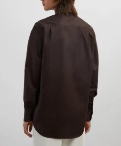 With Nothing Underneath Tops^The Boyfriend Cotton Poplin Shirt