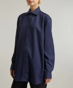 With Nothing Underneath Tops^The Boyfriend Tencel Shirt