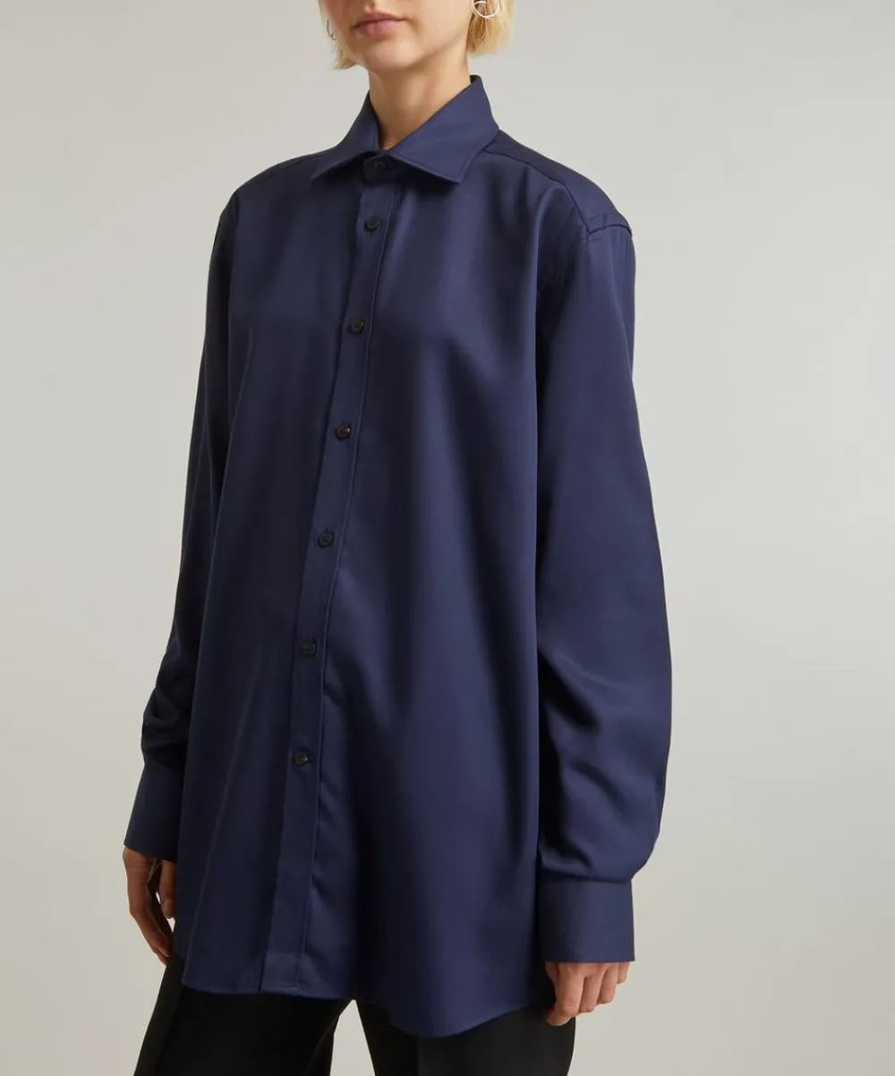 With Nothing Underneath Tops^The Boyfriend Tencel Shirt