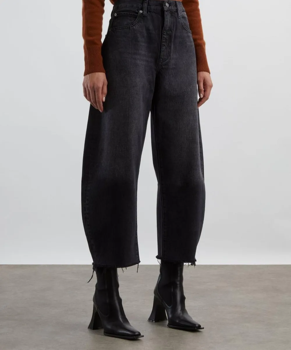 Frame Jeans^The Bubble Crop Jeans in Limitless Raw Fray