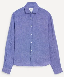With Nothing Underneath Tops^The Classic Lapis Blue Shirt