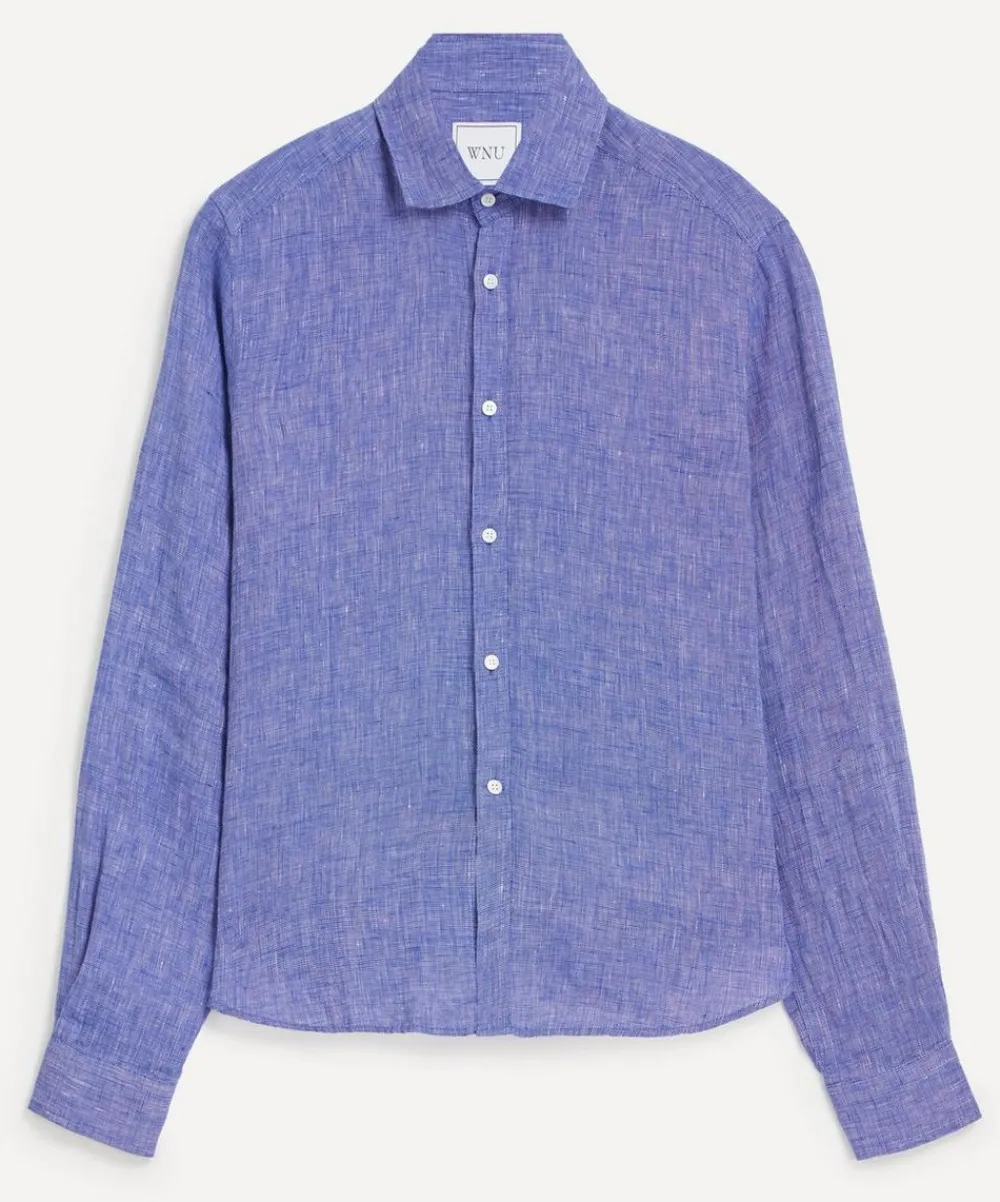 With Nothing Underneath Tops^The Classic Lapis Blue Shirt