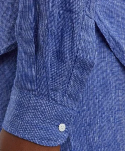 With Nothing Underneath Tops^The Classic Lapis Blue Shirt