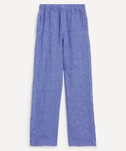 With Nothing Underneath Trousers & Shorts^The Lapis Blue Palazzo Trousers
