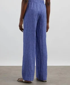With Nothing Underneath Trousers & Shorts^The Lapis Blue Palazzo Trousers