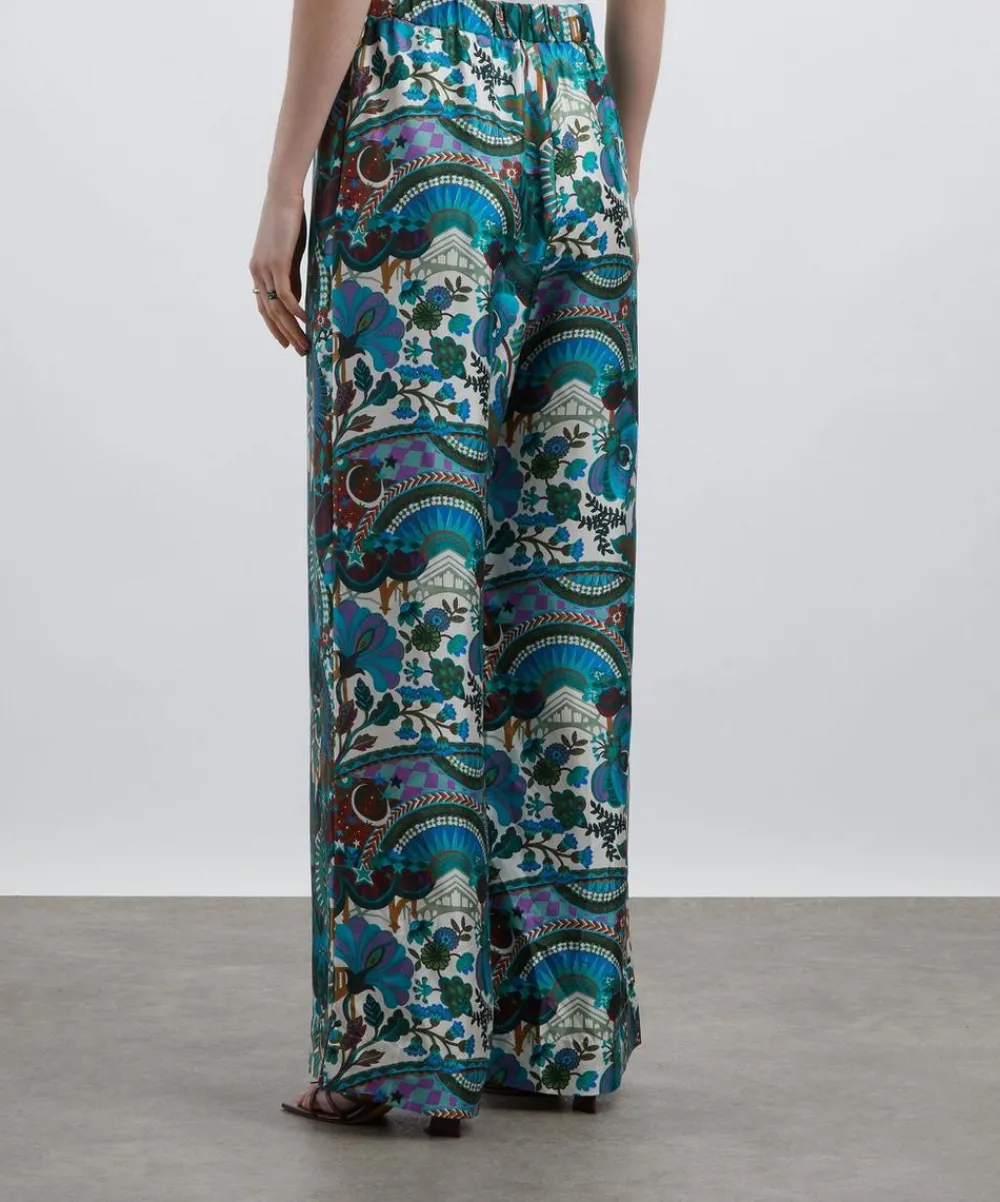 Liberty Trousers & Shorts^The Stage Silk Palazzo Trousers