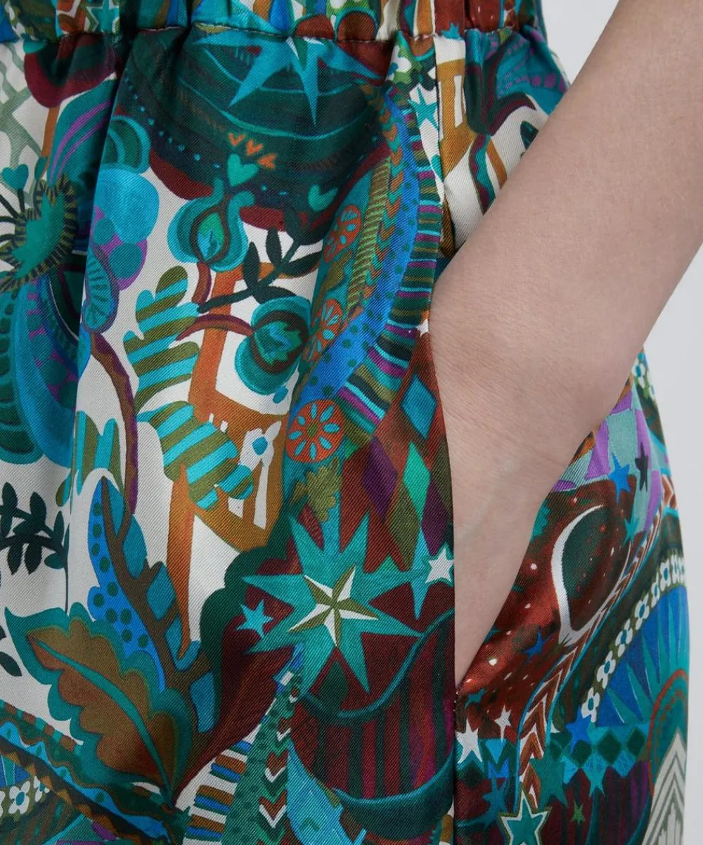 Liberty Trousers & Shorts^The Stage Silk Palazzo Trousers