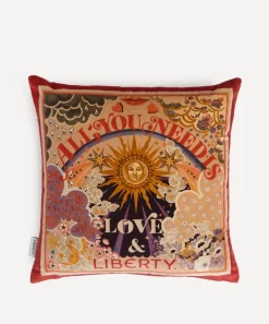 Liberty Cushions^The Power of Love and Square Velvet Cushion