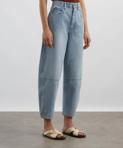 Frame Jeans^The Twisted High-Rise Barrel Jeans in Never