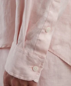 With Nothing Underneath Tops^The Weekend Chocolate Blush Shirt