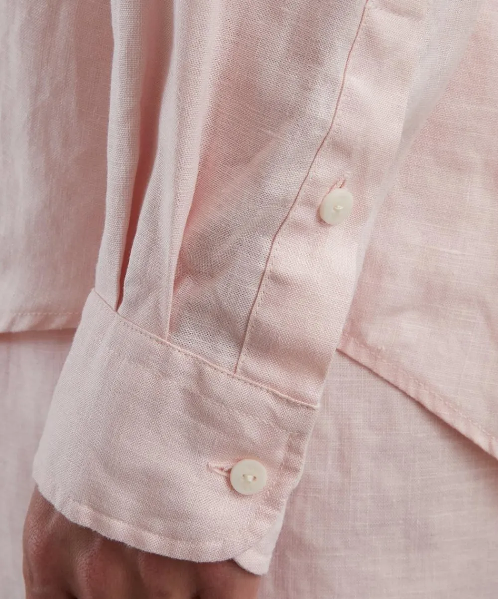 With Nothing Underneath Tops^The Weekend Chocolate Blush Shirt