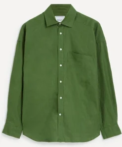 With Nothing Underneath Tops^The Weekend Green Hemp Shirt