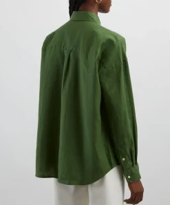 With Nothing Underneath Tops^The Weekend Green Hemp Shirt