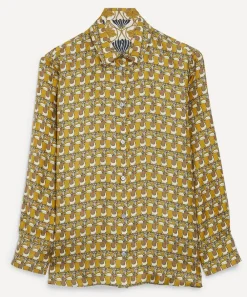S Max Mara Tops^Timec Reversible Printed Silk Shirt