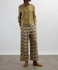 S Max Mara Tops^Timec Reversible Printed Silk Shirt