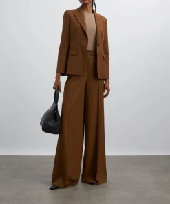 Max Mara Coats & Jackets^Tobacco Gabardine Wool Pachi Blazer