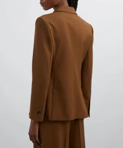 Max Mara Coats & Jackets^Tobacco Gabardine Wool Pachi Blazer