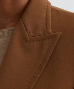 Max Mara Coats & Jackets^Tobacco Gabardine Wool Pachi Blazer