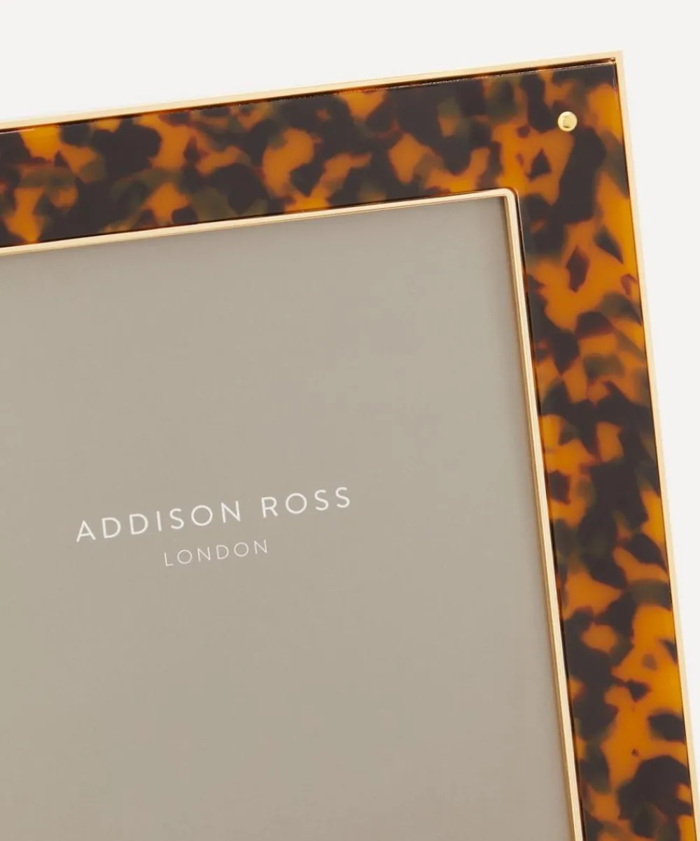 Addison Ross Ornaments^Tortoiseshell and Gold 5x7” Photo Frame