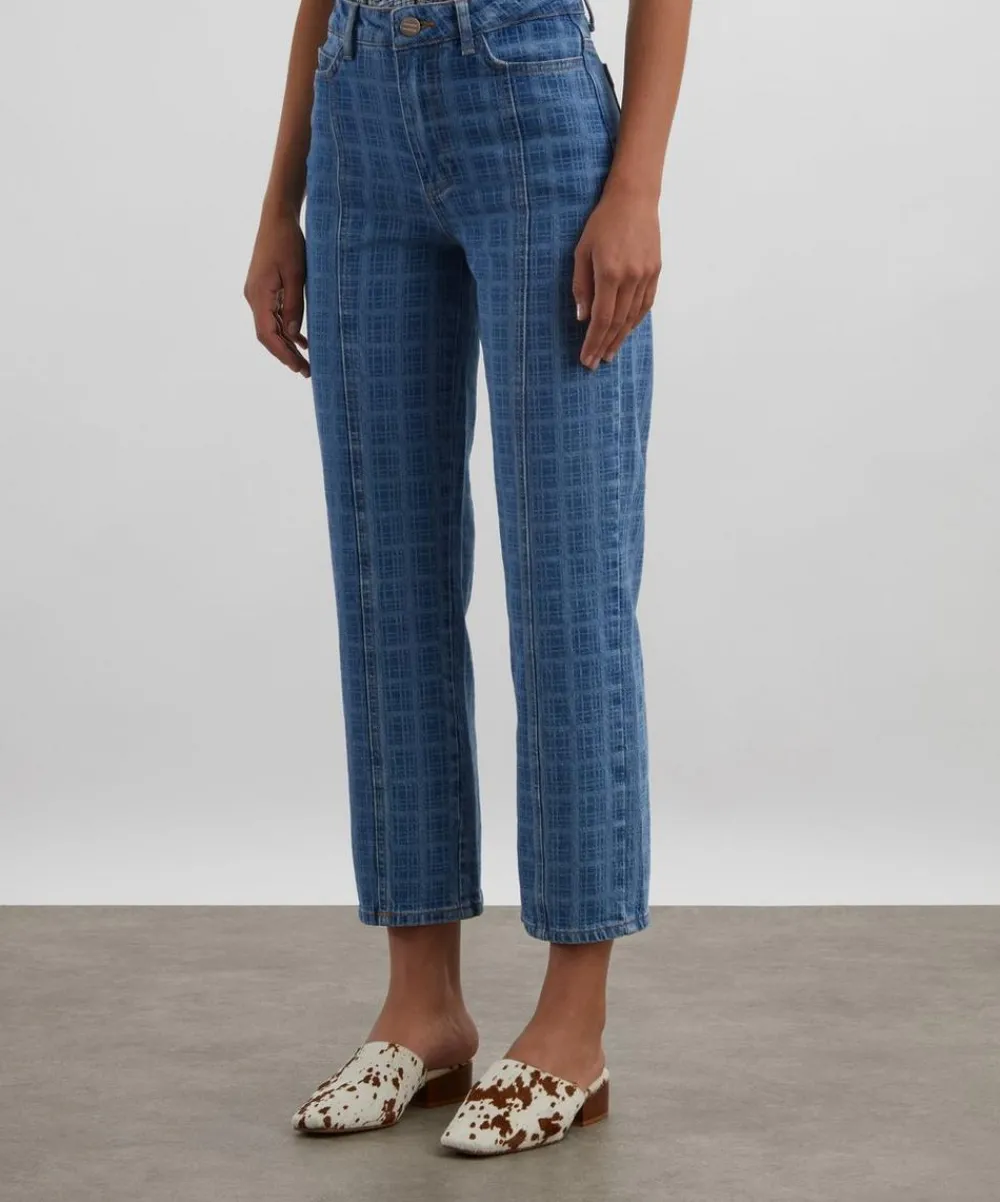Damson Madder Jeans^Tovie Laser Check Jeans