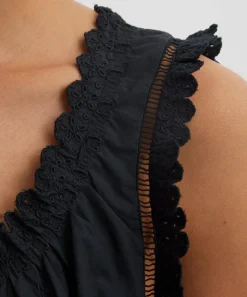 DÔEN Tops^Traveller Cotton Floral Eyelet Top