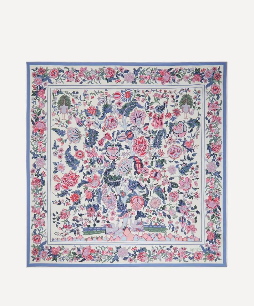 Liberty Scarves^Tree of Life 90 x 90 Silk Scarf