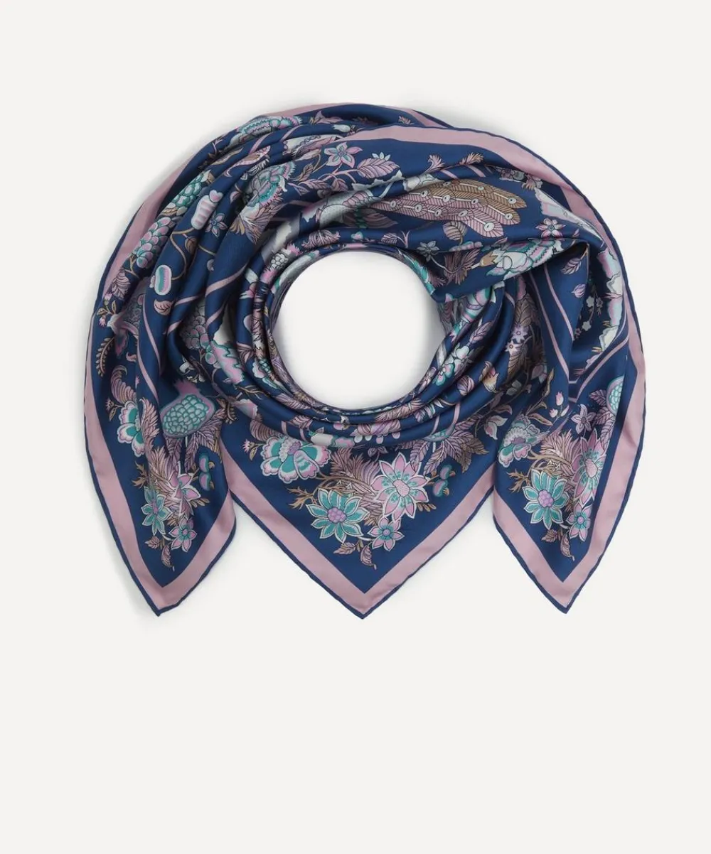 Liberty Scarves^Tree of Life 90 x 90 Silk Scarf