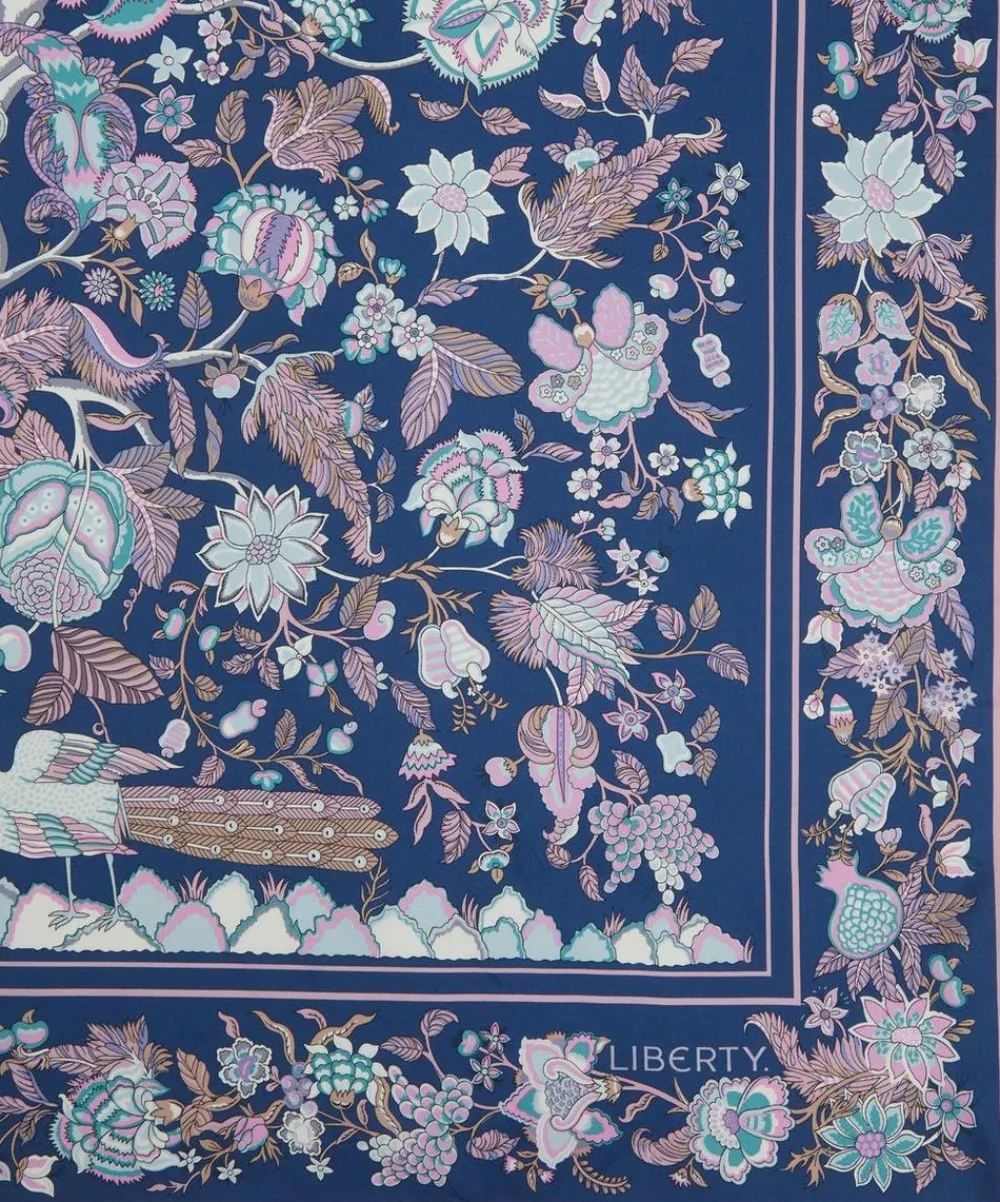 Liberty Scarves^Tree of Life 90 x 90 Silk Scarf